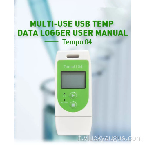 Logger dati di temperatura USB con display LCD